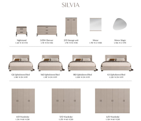 Silvia Contemporary Italian Bedroom Collection by Status