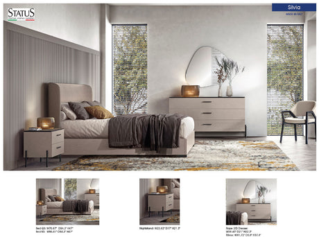 Silvia Contemporary Italian Bedroom Collection by Status