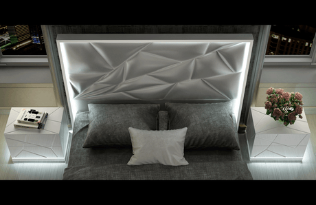 Kiu Modern White Bedroom Collection by Franco