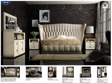 Velvet Modern Bedroom Collection by Franco