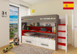BO10 Kids Twin Bunk Bed with Pull-Out Desk & Pull-Out Bed by Trasman