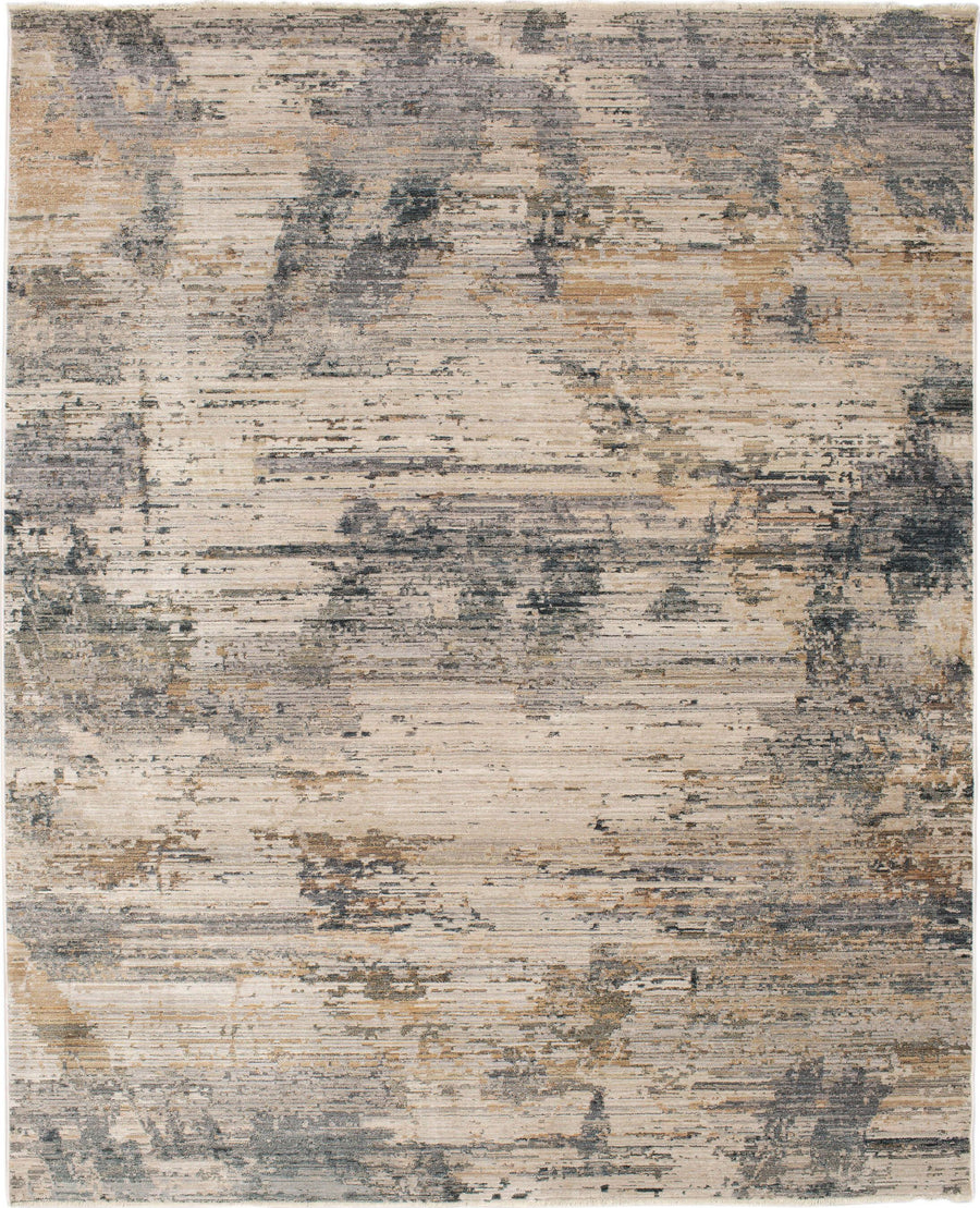 Karastan Echo Belino Beige Transitional Area Rug - Machine Woven Polyester, Made in Turkey