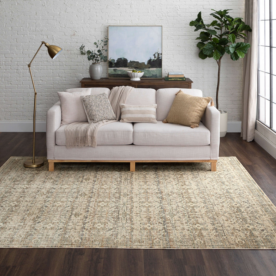 Karastan Divina Bliss Grey Area Rug - Machine Woven Polyester, Made in Turkey