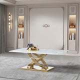 Selena Marble Dining Table Set with Chairs