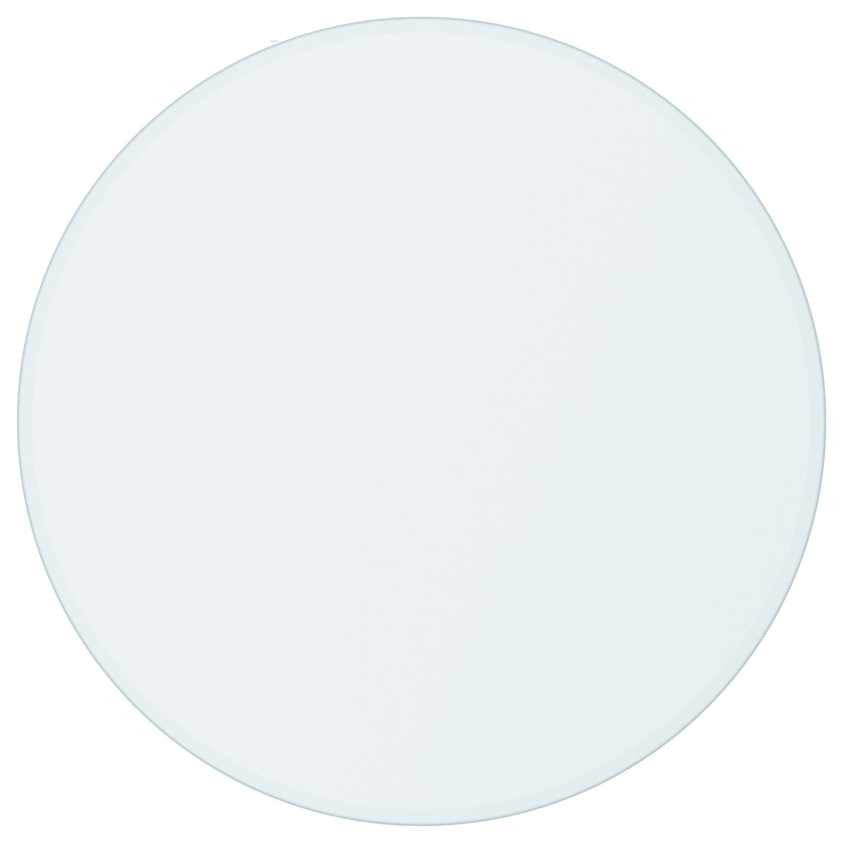 48" Round Clear Tempered Glass Table Top - 6mm with 1" Beveled Edge – view 2
