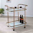 Tiana Contemporary Metal Serving Cart - 