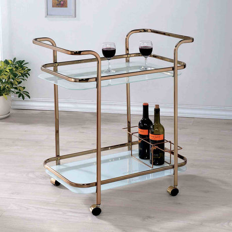 Tiana Contemporary Metal Serving Cart - 