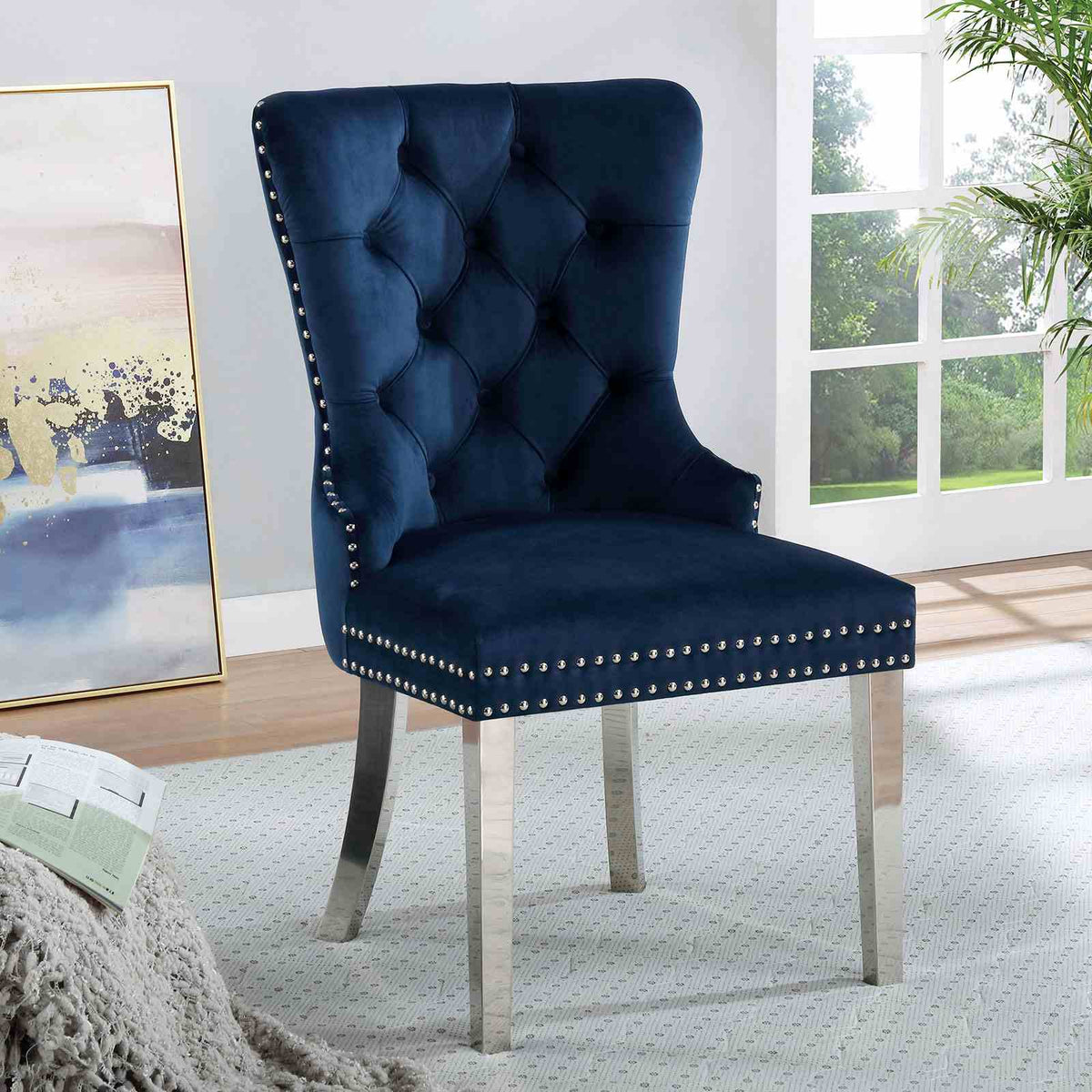 Jewett Wingback Dining Chairs (Set of 2) - Blue