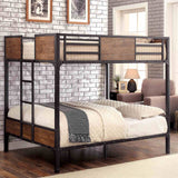 Clapton Industrial Metal & Wood Bunk and Loft Beds - Attached Ladder & Black Finish – Black, view 8