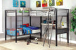 Ballarat Contemporary Triple Twin Bunk Bed with Desk - 