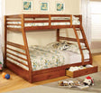 California III Twin over Full Bunk Bed with 2 Drawers - Oak