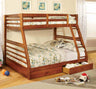 California III Twin over Full Bunk Bed with 2 Drawers - Oak