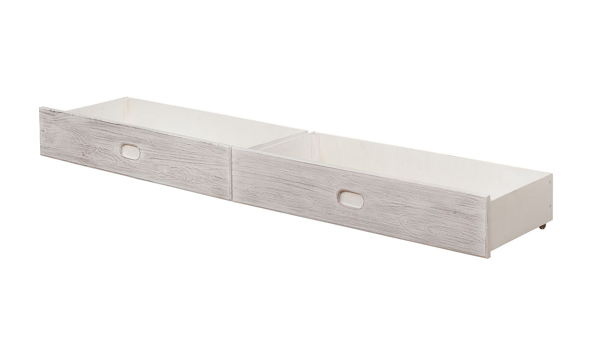 California III Twin over Full Bunk Bed with 2 Drawers - Transitional Solid Wood in 5 Finishes – Natural & White, view 6