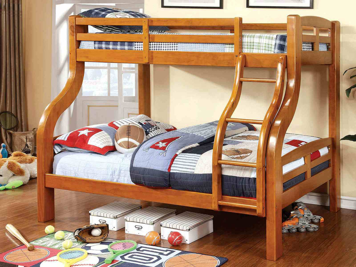 Solpine Twin over Full Bunk Bed - Oak