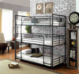Olga Industrial Metal Bunk Beds - Twin over Twin over Twin