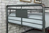 Olga Industrial Triple Bunk Bed - Twin over Full over Queen, Pipe-Style Metal in Antique Black – Black, view 3