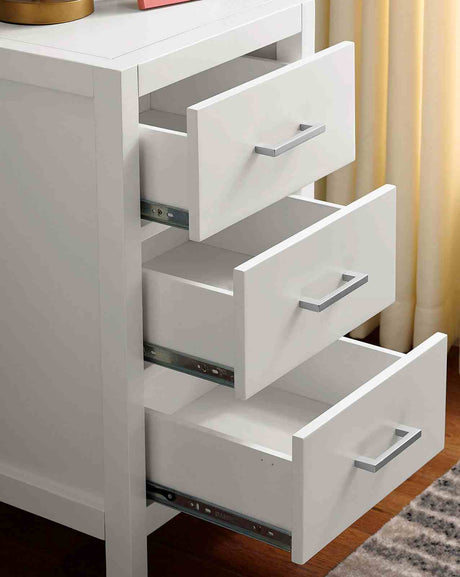 Cassidy Twin Loft Bed with Junior Desk, 8 Drawers & Shelves - Transitional White Wood – White, view 2