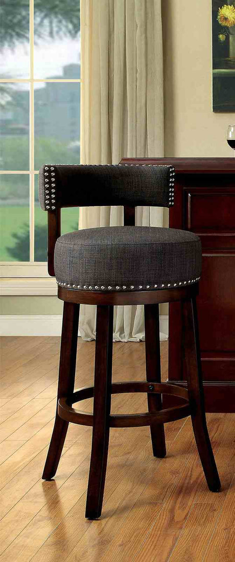 Lynsey Transitional Swivel Bar Stools, Set of 2 - 25" Counter Height