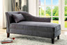 Stillwater Transitional Chaise Lounge with Nailhead Trim - Gray
