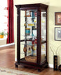 Tulare Traditional Curio Cabinet with Sliding Door & Rope Twist Detail - 