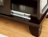 Ludden Contemporary Curio Cabinet with Sliding Glass Door - Dark Walnut – Brown, view 3