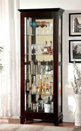 Ludden Contemporary Curio Cabinet with Sliding Glass Door - 