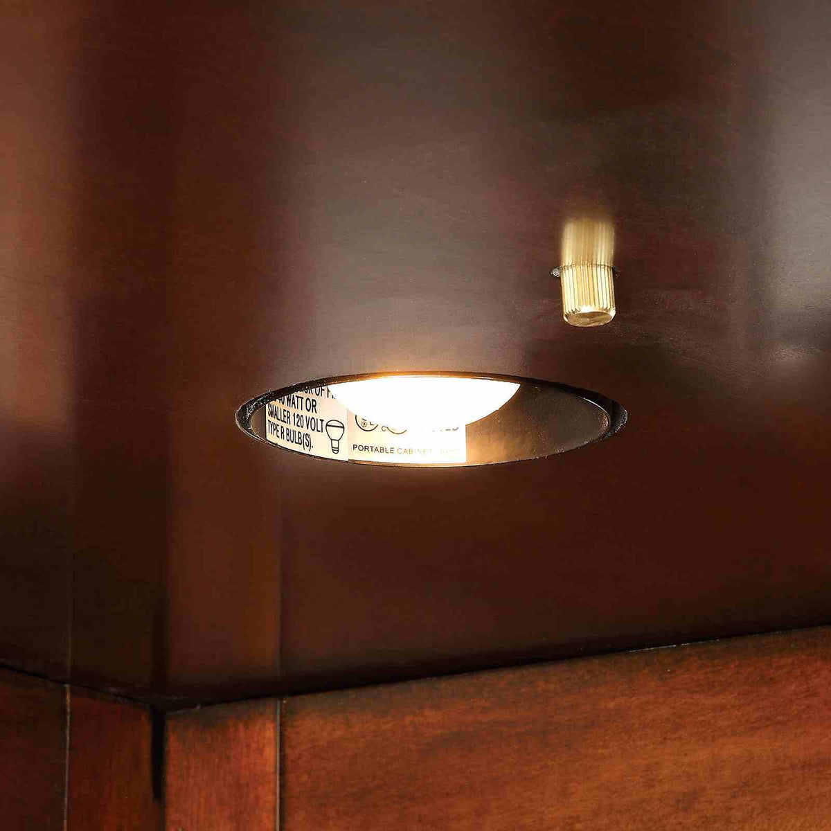 Voltaire Traditional Home Bar Collection - Lighted Corner Curio with Wine Storage & Standing Bar Table – Brown & Gray, view 6
