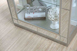 Carrollton Contemporary 5-Tier Curio Cabinet with Tempered Glass & Mirror Accents - Silver – Silver, view 3