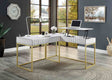 Freiburg Transitional Lift-Top Corner Desk with USB & Power - Antique White