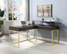 Freiburg Transitional Lift-Top Corner Desk with USB & Power - Walnut
