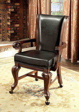 Melina 88" Convertible Game & Dining Table, 7-Piece Set & Caster Arm Chairs - 2 Arm Chairs with Casters
