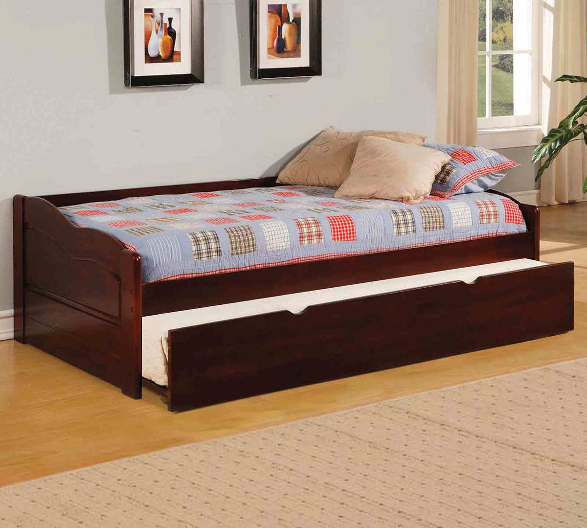 Sunset Transitional Twin Daybed with Trundle - 