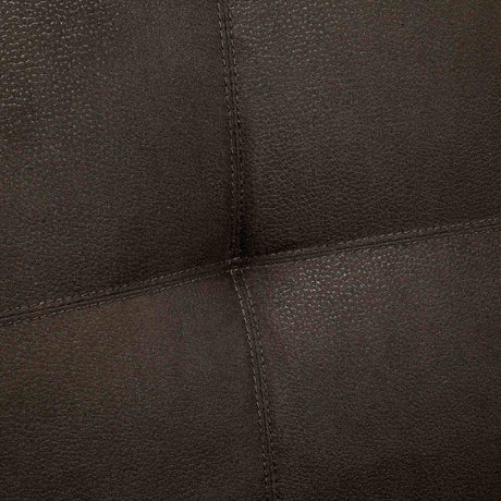 Mavis Button Tufted Futon Sofa Bed with Pull-Out Underseat Base & Cup Holders - Dark Brown – Brown, view 4
