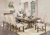 Julia Rustic Dining Collection with Nailhead Trim - Extendable Table Only (72"-90")