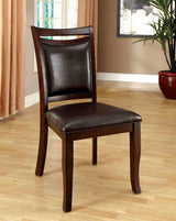 Woodside Transitional Extendable Dining Table & 7-Piece Set - 54"-72" with Leatherette Chairs in Dark Cherry – Brown, view 4