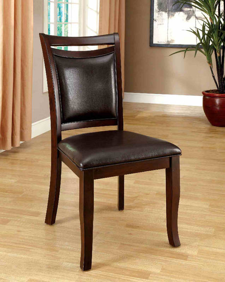 Woodside Transitional Extendable Dining Table & 7-Piece Set - 54"-72" with Leatherette Chairs in Dark Cherry – Brown, view 4