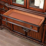 Canyonville Traditional Dining Collection - 120" Extendable Double Pedestal Table, Chairs & Hutch in Brown Cherry – Brown, view 11