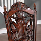 Canyonville Traditional Dining Collection - 120" Extendable Double Pedestal Table, Chairs & Hutch in Brown Cherry – Brown, view 8