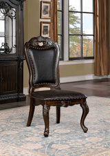 Lombardy Traditional 112" Extendable Trestle Dining Collection - 2 Side Chairs