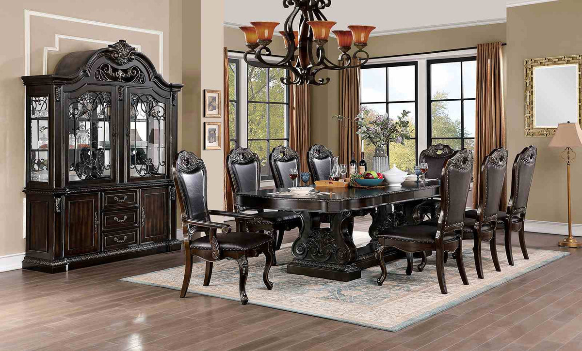 Lombardy Traditional 112" Extendable Trestle Dining Collection - Extendable Table Only (82"-112")