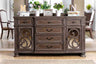 Arcadia Rustic Dining Collection with Wood Inlay - Server