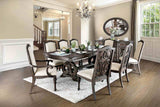 Arcadia Rustic Dining Collection with Wood Inlay - Round & Extendable Tables, Chairs, Server & Oval Mirror in Antique White or Rustic Natural – White & Beige, view 17