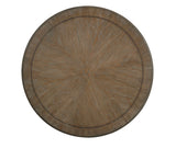 Arcadia Rustic Dining Collection with Wood Inlay - Round & Extendable Tables, Chairs, Server & Oval Mirror in Antique White or Rustic Natural – White & Beige, view 11