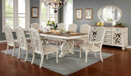 Arcadia Rustic Dining Collection with Wood Inlay - Extendable Table Only (78"-96")