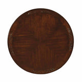 Elana Traditional Dining Collection - Round Pedestal & 89" Extendable Tables, Damask Chairs & Hutch in Brown Cherry – Brown, view 2
