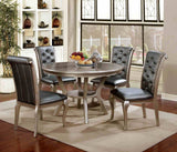Amina Transitional Dining Tables in Champagne - Round Table (48")