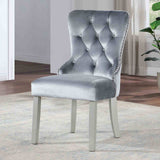 Adalia Glam 90" Extendable Dining Table & Wingback Chairs - 2 Wingback Chairs