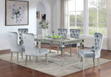 Adalia Glam 90" Extendable Dining Table & Wingback Chairs - Extendable Table Only (72"-90")