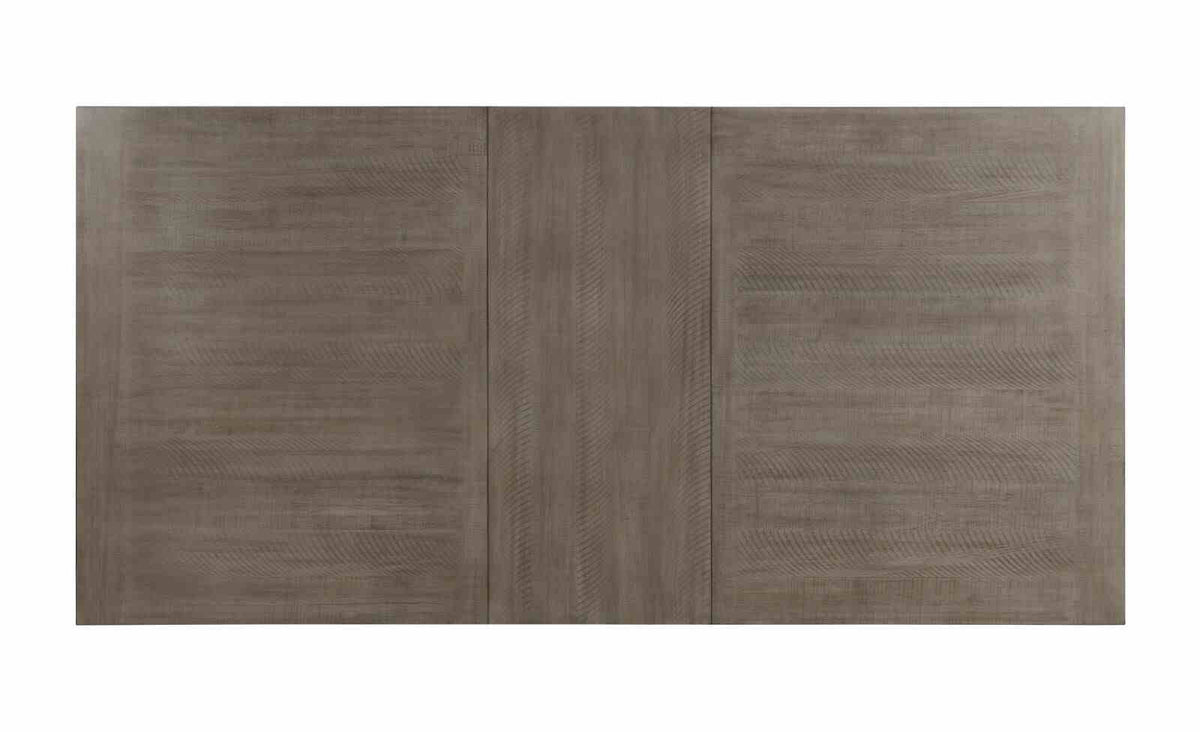 San Antonio Rustic Trestle Dining Collection - 84" Extendable Table & Upholstered Chairs in Gray – Gray, view 3