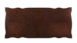 Nouvelle Traditional Dining Collection - 95" Extendable Table, Tufted Chairs & Hutch Buffet in Brown Cherry – Brown, view 2